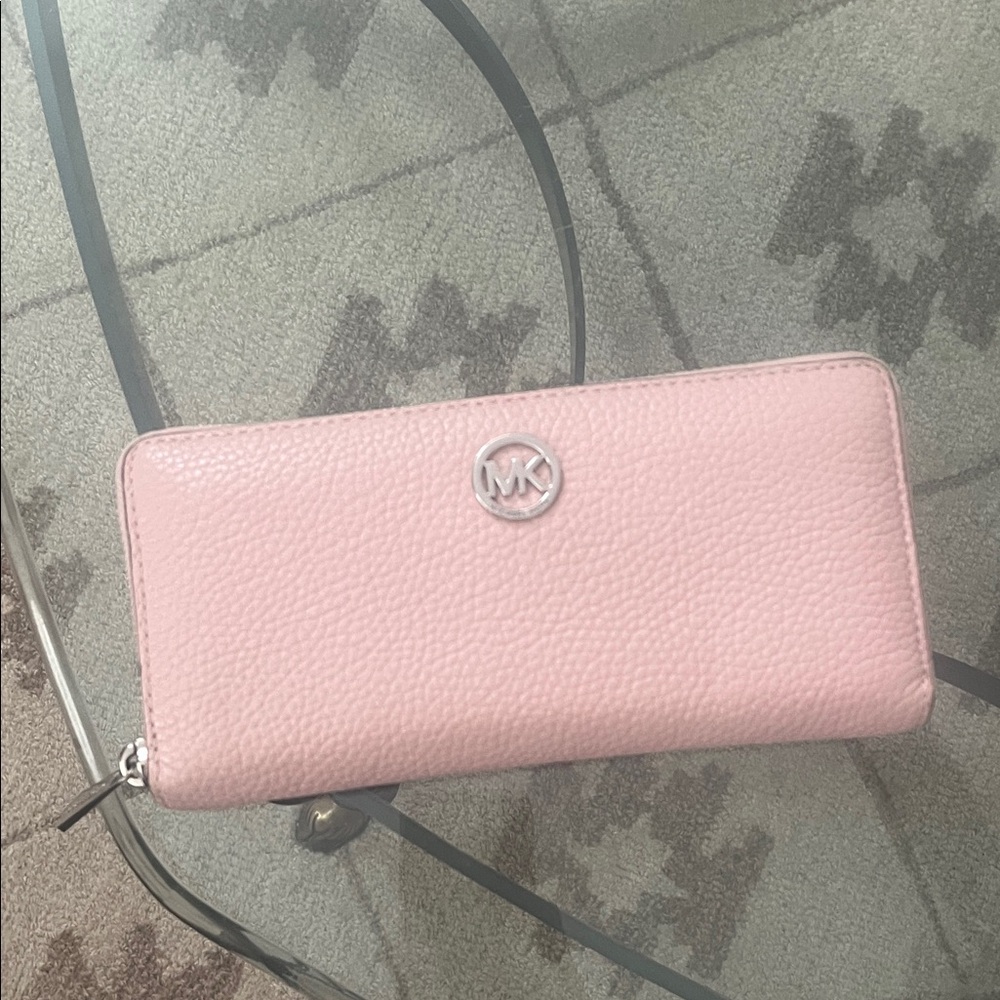 Michael Kors Blush Pink Zip-Around Wallet